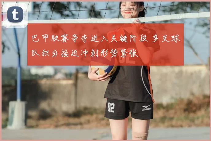 巴甲联赛争夺进入关键阶段 多支球队积分接近冲刺形势紧张